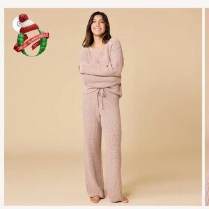 Softies Waffle Marshmallow V Neck Luxe Lounge Set 2 Piece Size XL  Brand New